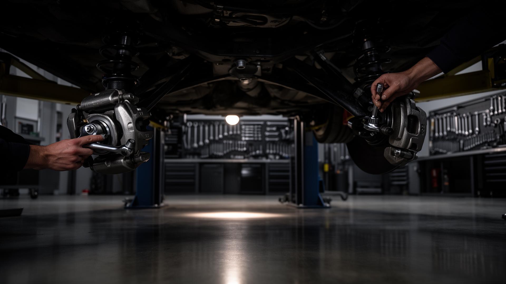 VCTR workshop bench with performance parts laid out during fitment and quality checks